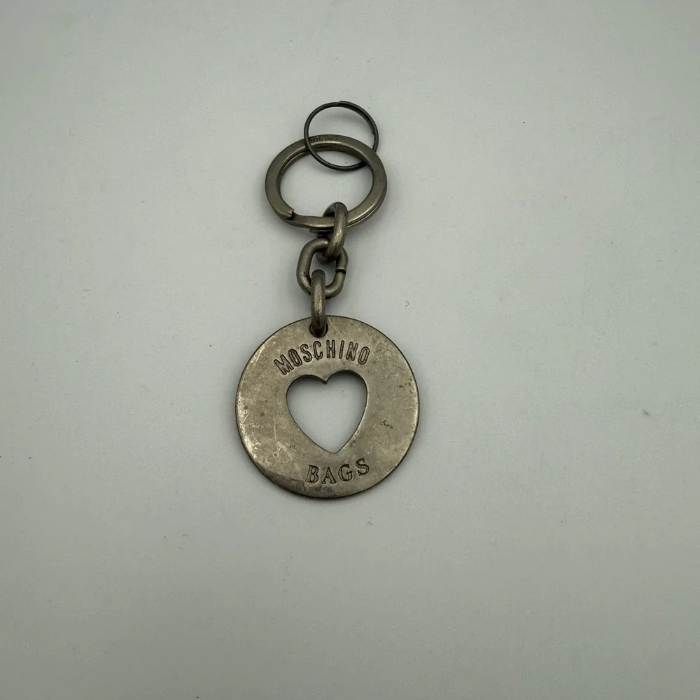 Vintage‎ Moschino Cutout Heart Redwall Keychain